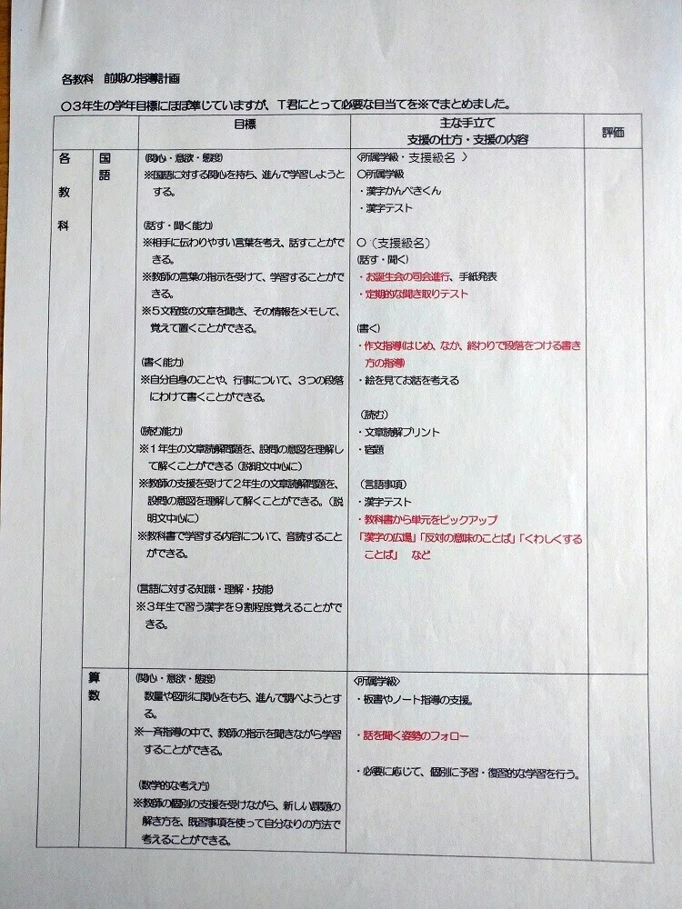 個別の指導計画表02