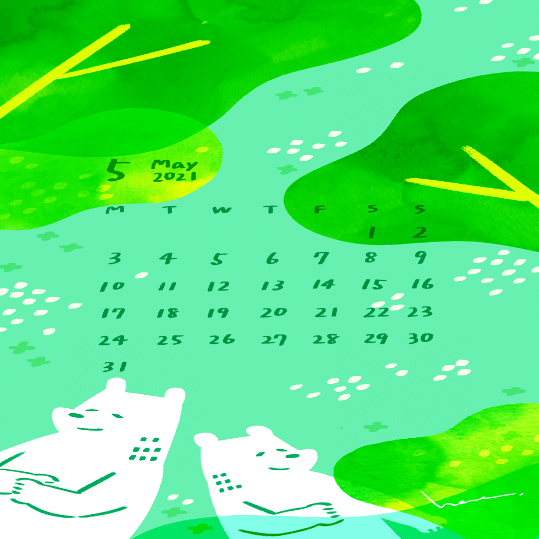 5月カレンダー おくちはる イラスト デザインする人 Note