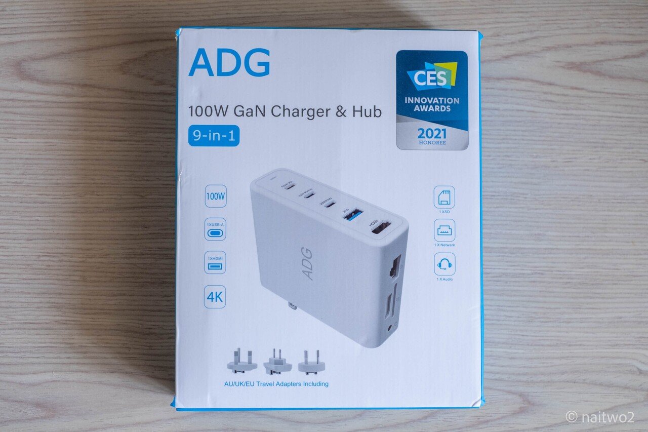 PC周辺機器 ADG 100W GAN CHARGER &amp; HUB 9-IN-1 Amazon.com: ADG 9-in-1 100W GaN Charger and USB-C Hub with