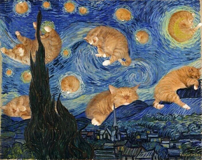 絵画 art 猫の絵 cat 猫 limited 美術品 茶トラ kawaii 名画の中の茶トラ猫｜青山 結（短歌）