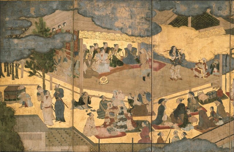 11　重要文化財  阿国歌舞伎図屏風（部分）　京都国立博物館 ⑴