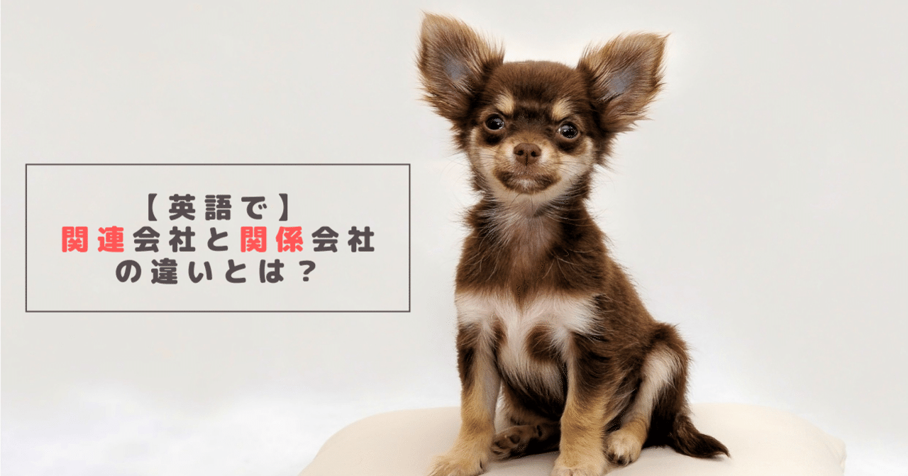 英語で 関連会社と関係会社の違いとは Rae 英語小ネタ Note