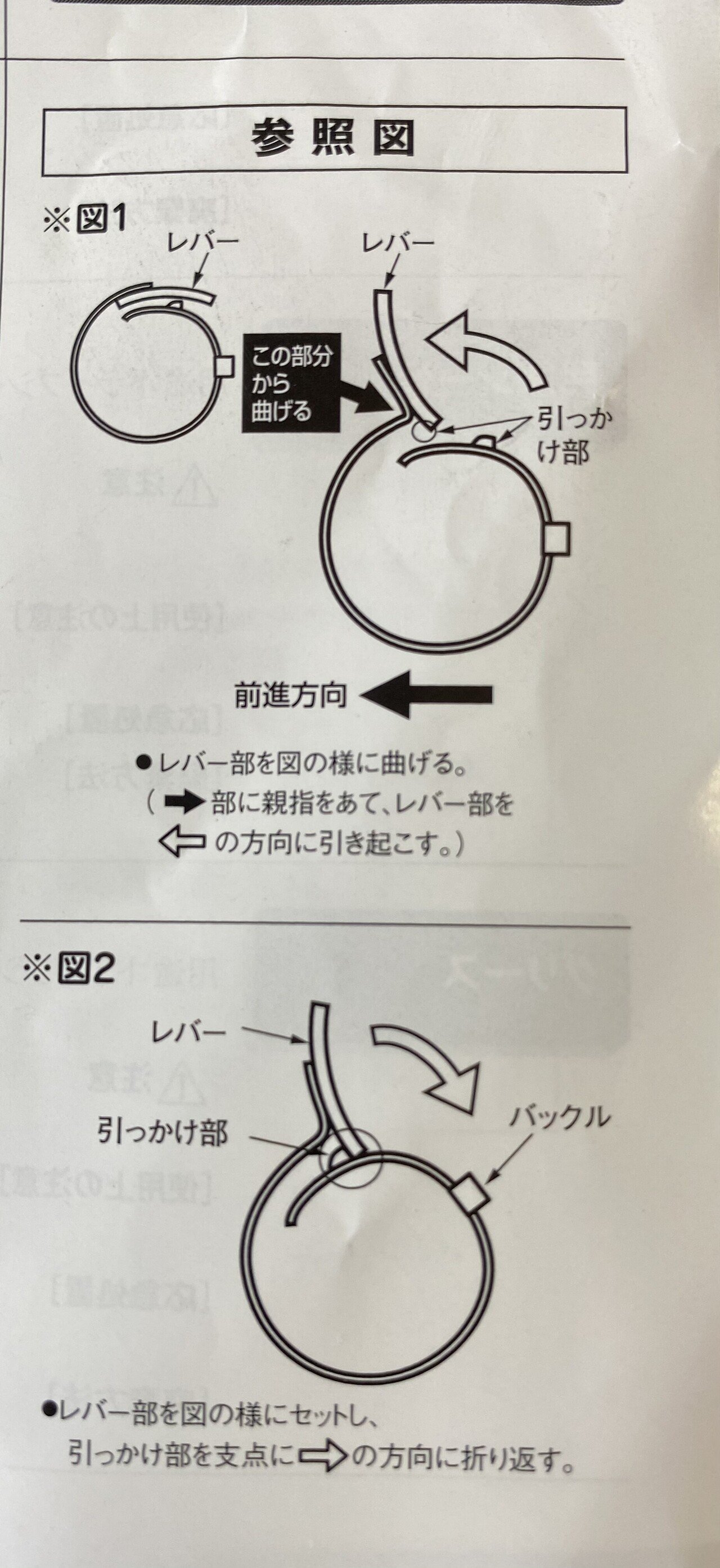 ブーツバンド 折り曲げる方向