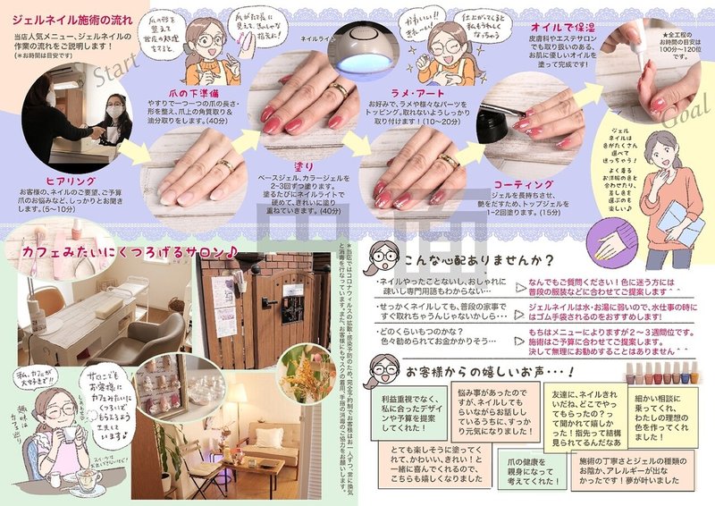 お友達のネイルサロンのチラシ 女性のご意見募集 かんざきかりん Note お友達のネイルサロンのチラシ 女性のご意見募集 かんざきかりん Note
