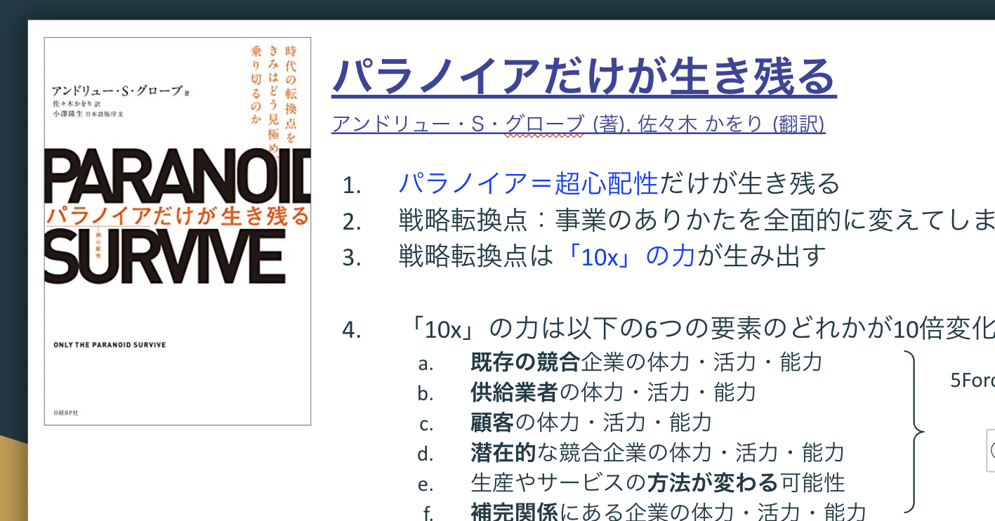 パラノイアだけが生き残る を 世界標準の経営理論 のサーチで読み解く 3章 6 しのジャッキー 篠崎 裕介 21 1 17から毎日更新中 Note