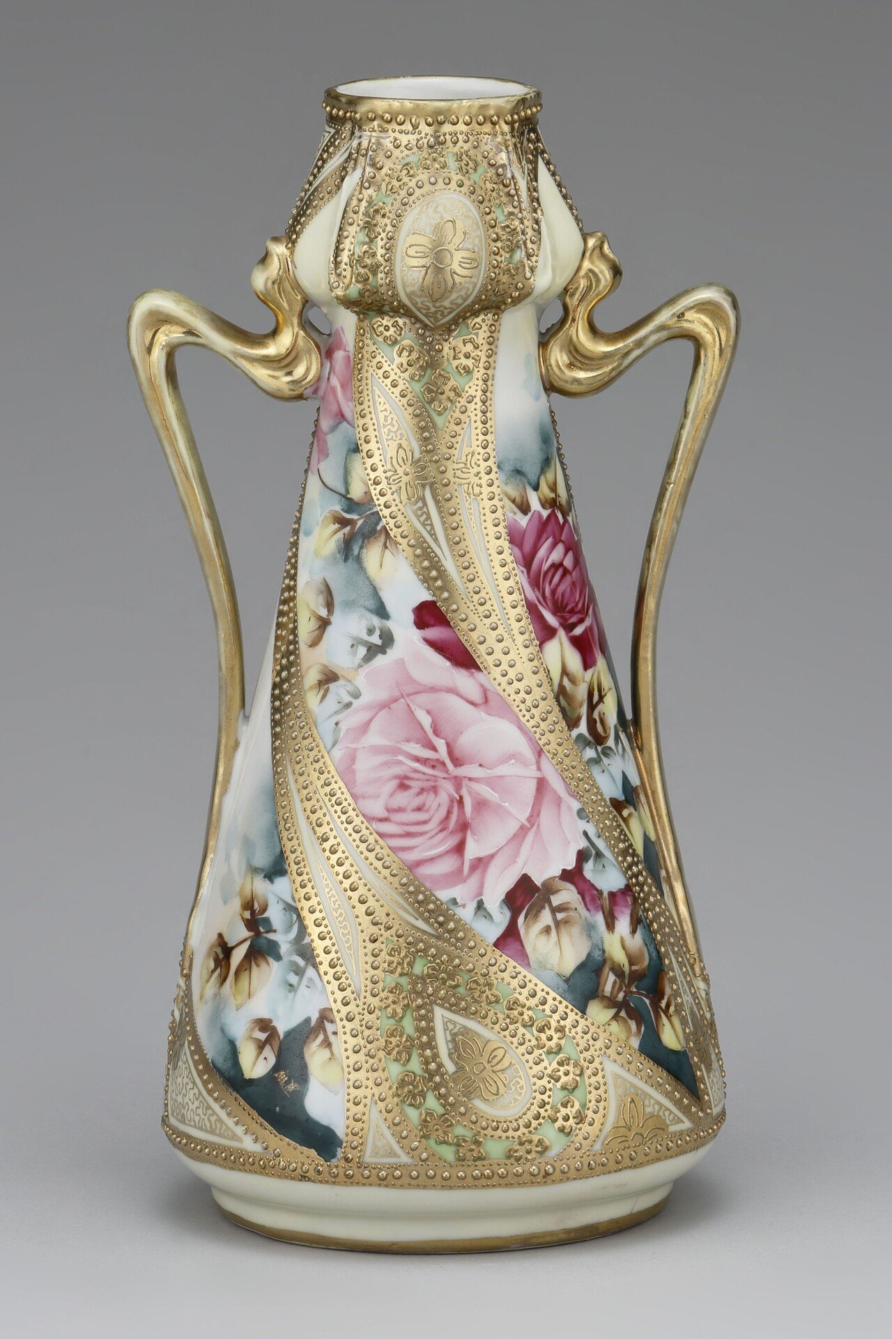 キラキラ光る金盛―オールドノリタケの花瓶を見る―｜横山美術館