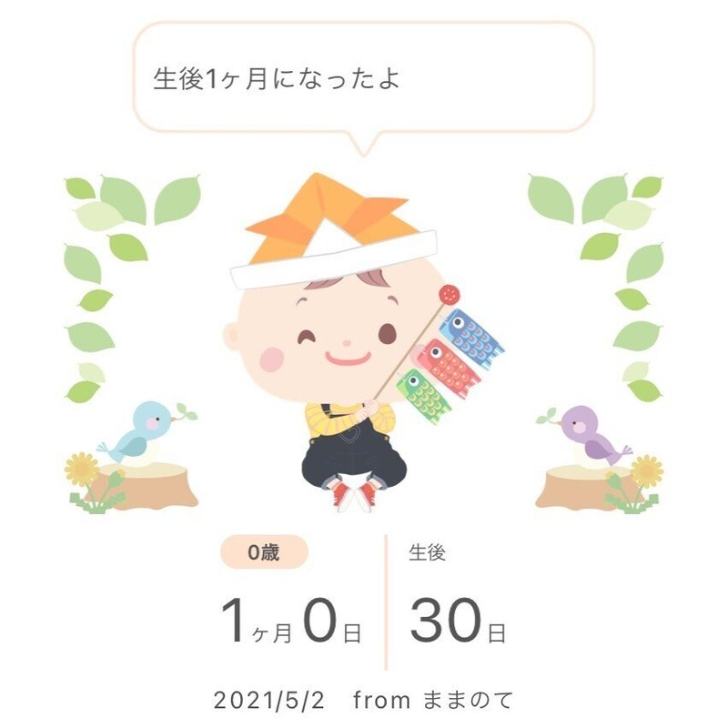 生後30日目 1ヶ月 メトロポリちゃんv Note