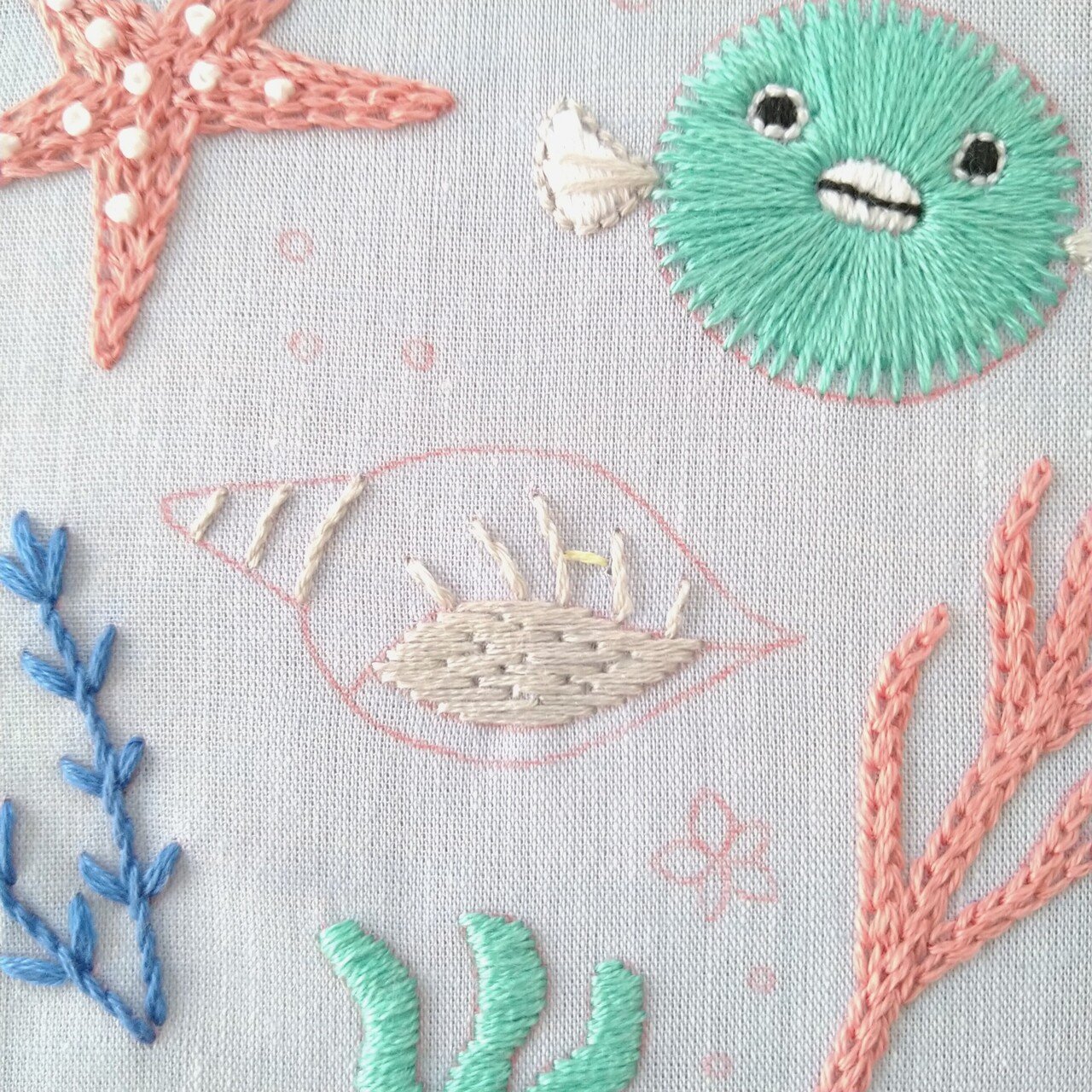 【素敵な刺繍がポイント☆】HERMES 刺繍 ビーチショーツ 綿混ストレッチ刺繍レースショーツ(はきこみ丈浅め