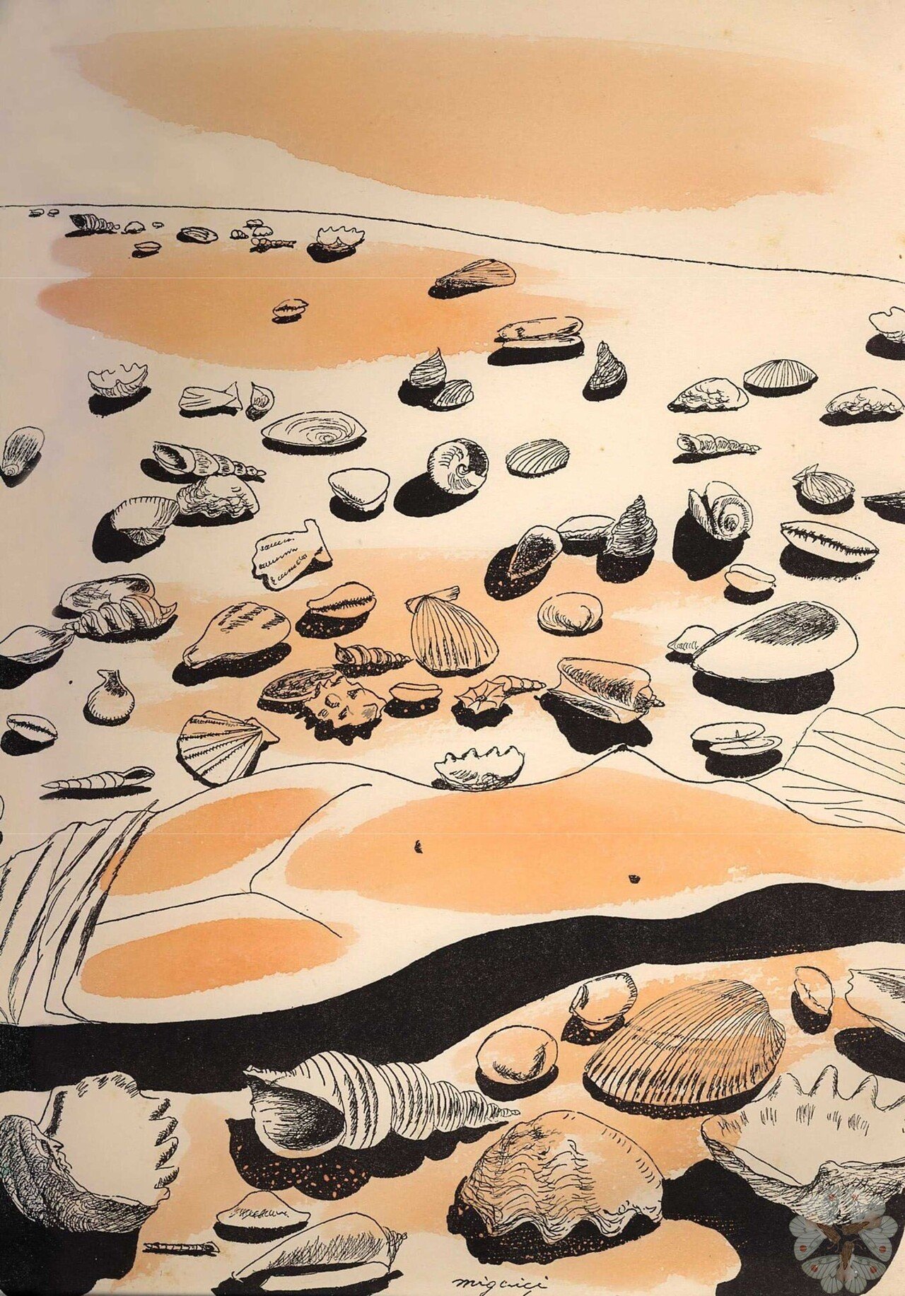 希少☆三岸好太郎筆彩素描集 蝶と貝殻 復刻版 北海道立三岸好太郎