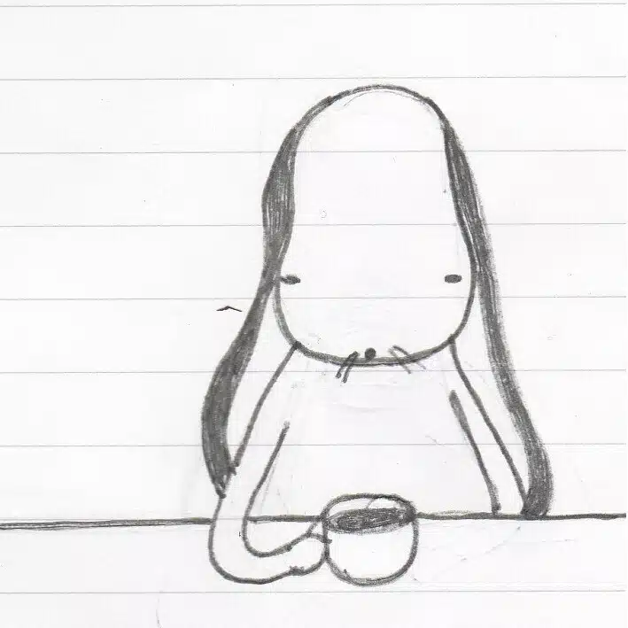 抽象画#96】幾何学模様_白黒 ＊抽象画イラスト＊｜犬のしっぽヤモリの手