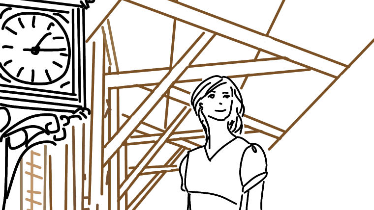 駅のイラスト Noteアイキャッチ画像 Atelier Hanami Note