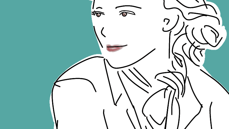 女性の横顔のイラスト Atelier Hanami Note