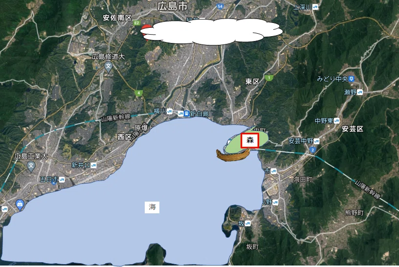 森に到着