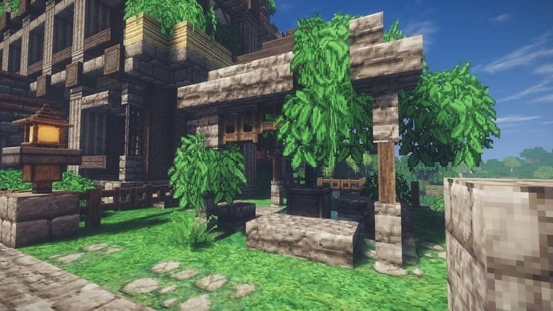 Minecraft 集落にホテルがやってきた 小さな宿の建築 黒井 ひきこもりニート Note