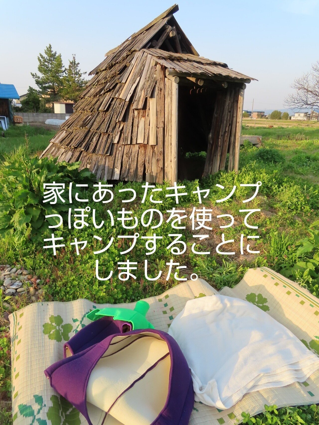 自宅庭の竪穴式住居でソロキャンプやってみた W 山田スイッチ Note