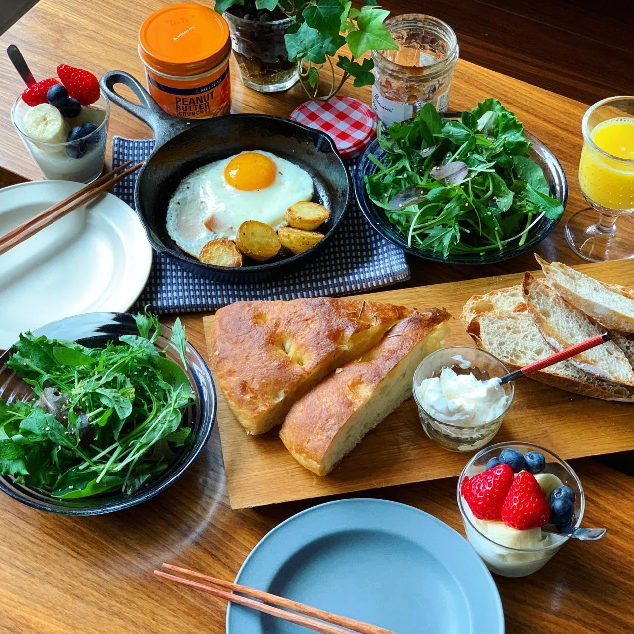 La Vie A La Campagne】シンプルなフォカッチャとベビーリーフの