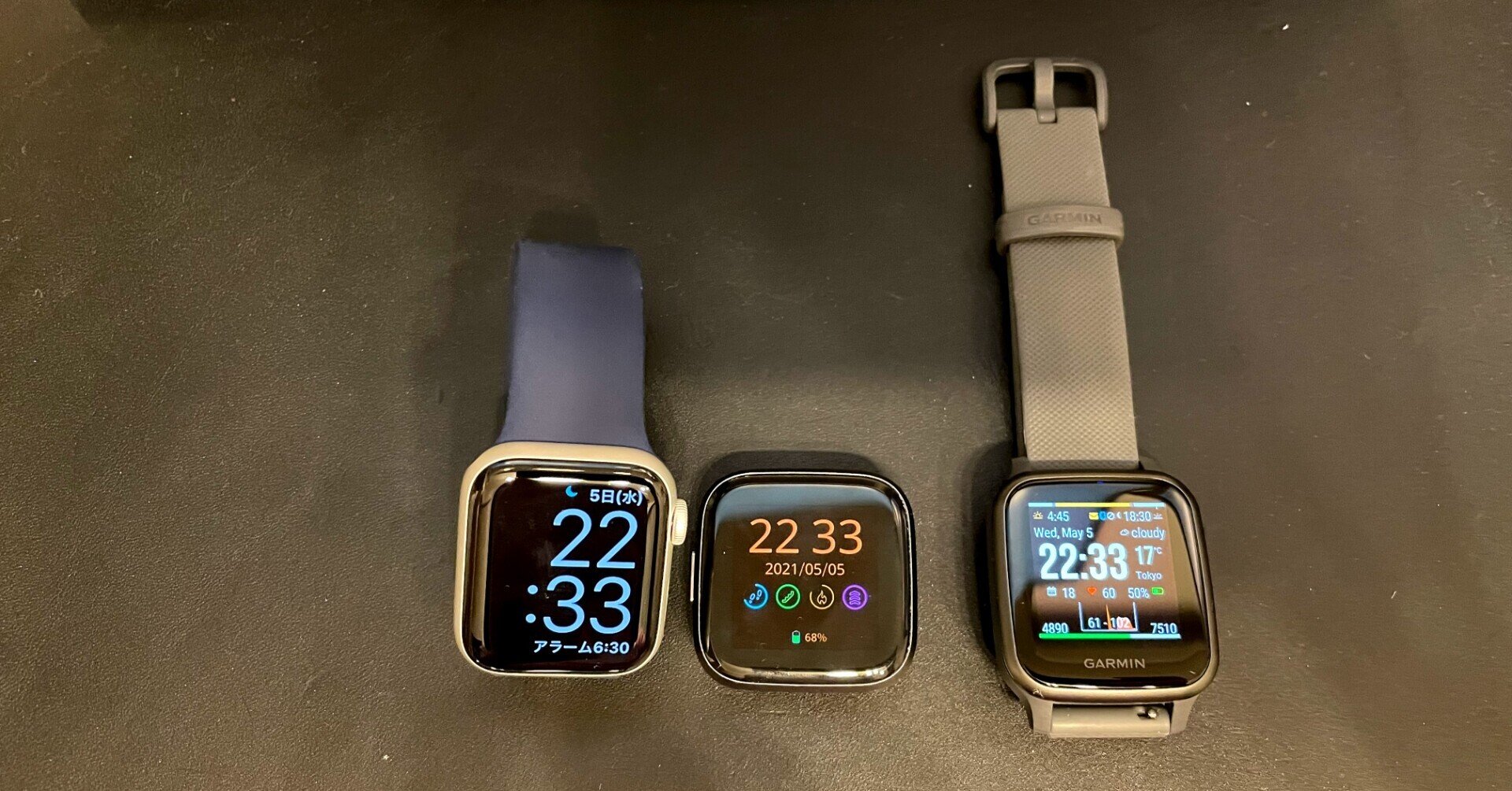 スマートウォッチ3種を比較します！ | Fitbit Versa2 | Garmin Venu SQ | Apple Watch 6｜ゆかり｜note