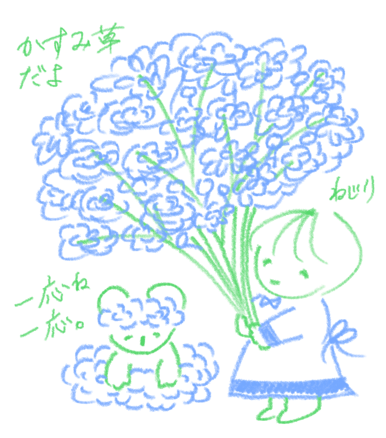 イラスト カスミソウ ねじり Note イラスト カスミソウ ねじり Note