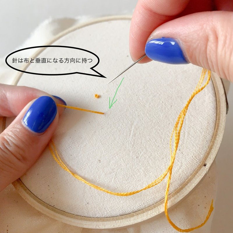 刺繍の縫い方 その３ フレンチノットステッチ Hironoc Note