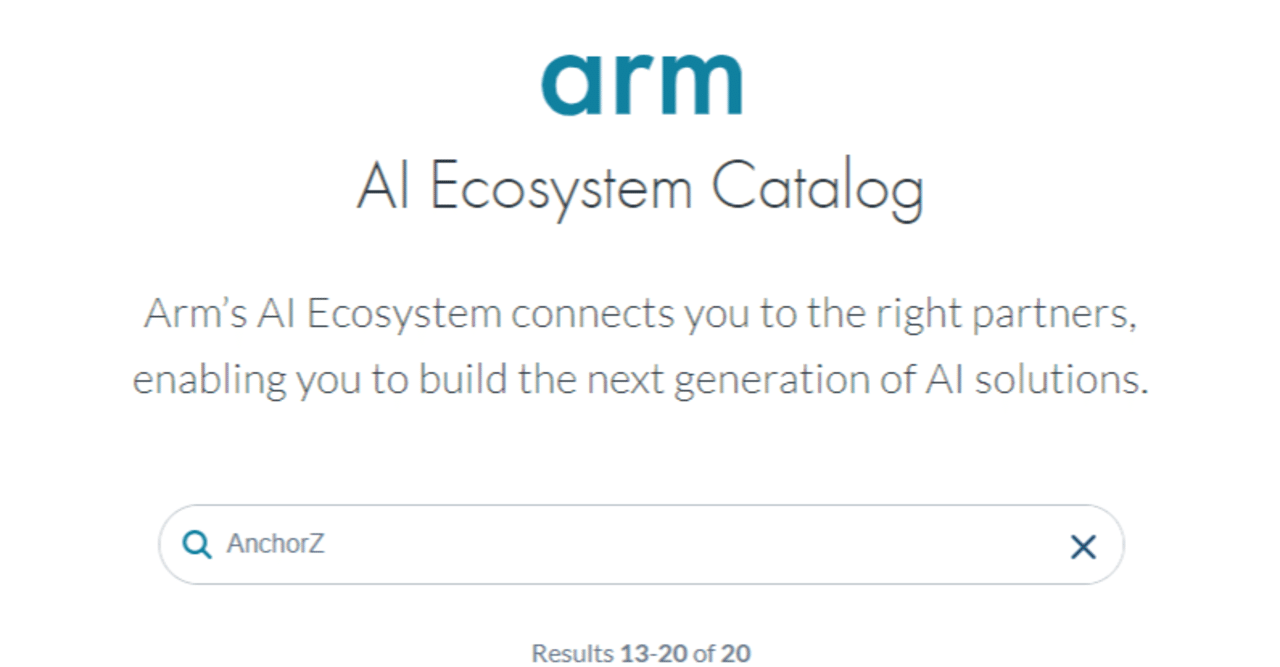 Arm社のAI Ecosystem Catalogに弊社の「DZ Security」が紹介されました。|株式会社AnchorZ|note