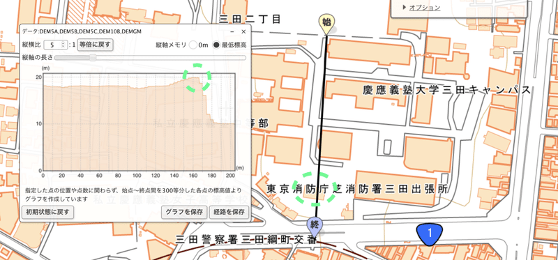 演説館　断面図１