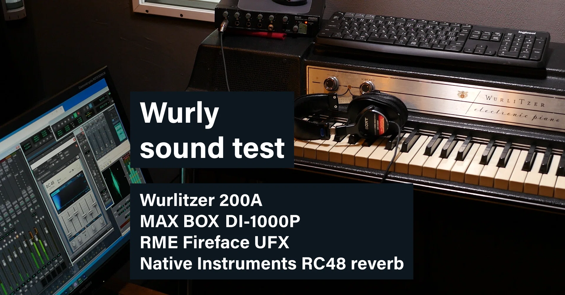 ウーリッツァー（Wurlitzer）にクラシカルなリバーブをかけて80年代風 