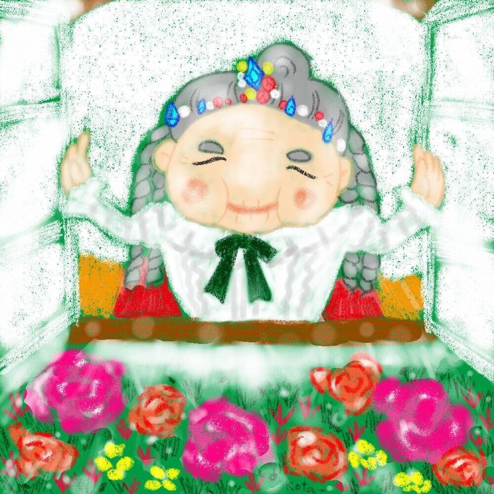 おはようございます 今朝は晴れました 窓を開けて 自然の光を浴びます イラストは異世界に転生したおばあちゃん 笑 が 起きた所をイメージして描きました 皆さま よい一日を こたつぶとん Note