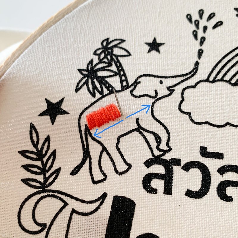 刺繍の縫い方 その4 ロングアンドショートステッチ Hironoc Note
