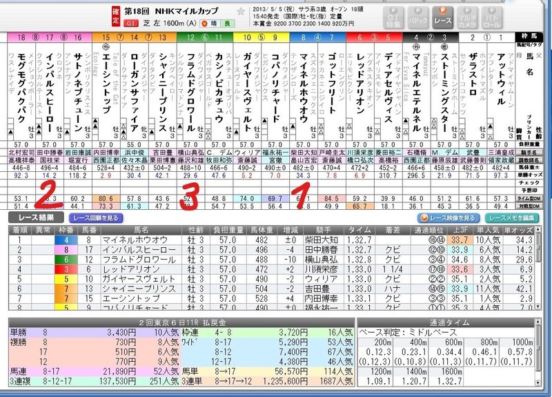 マイネルホウオウ　NHKマイルカップ