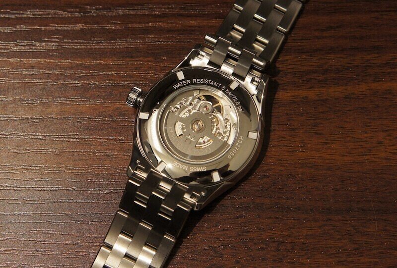 ハミルトン ジャズマスター オープンハート42MM プラチナブルー