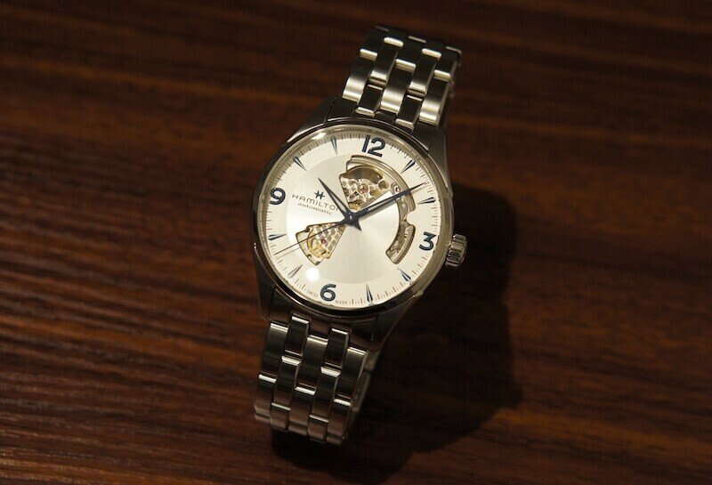 ハミルトン ジャズマスター オープンハート42MM プラチナブルー