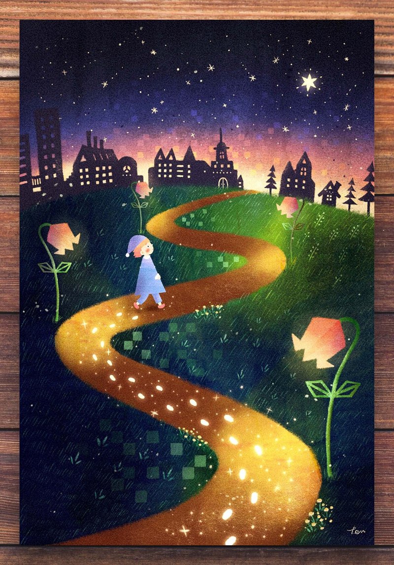 絵 足跡の流れ星 Ten Note