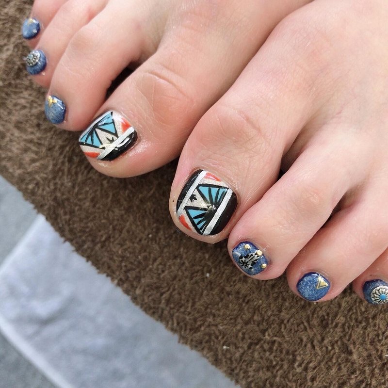 ネイティブ柄 Nail Nail Yu Ko Note