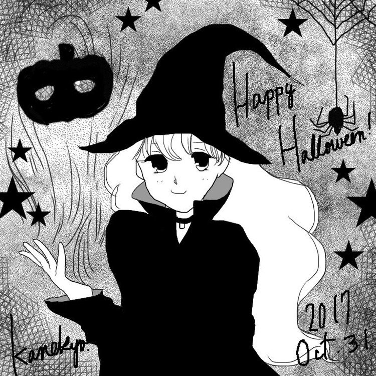 はっぴぃはろーうぃーん！ 
#Inktober2017 #Halloween #ibispaint #イラスト #ハロウィン