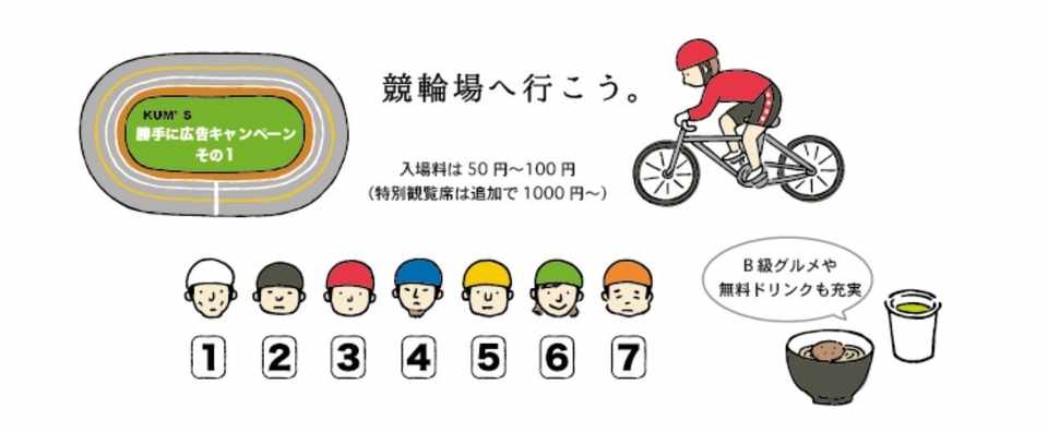 散歩に出かけるように 競輪場へ Haniho Kum Note