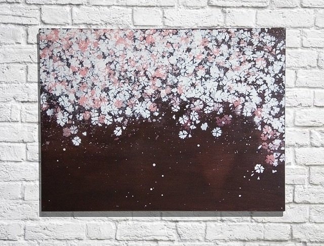 桜のスプレーアート作品 "Sakura"