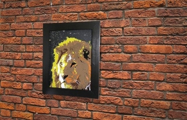 ライオンのスプレーアート作品 "LION"
