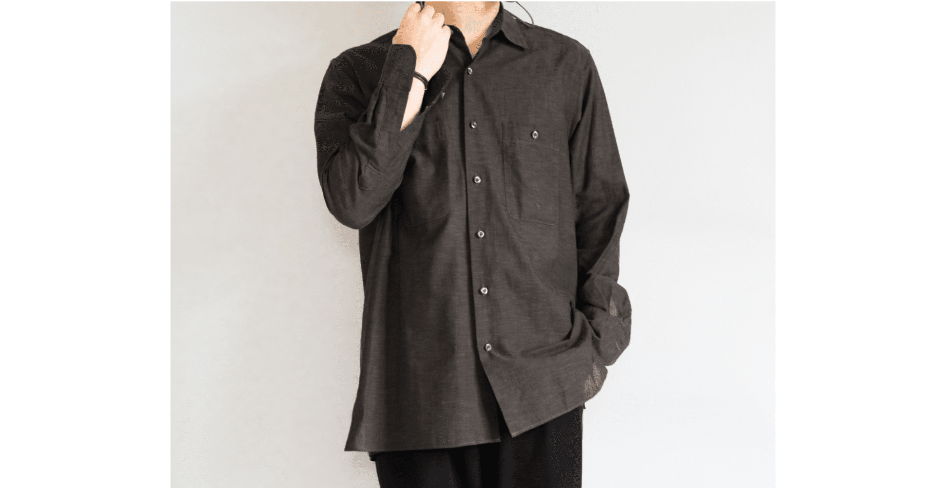 探してます！　2021ss comoliシルクシャツネイビー4