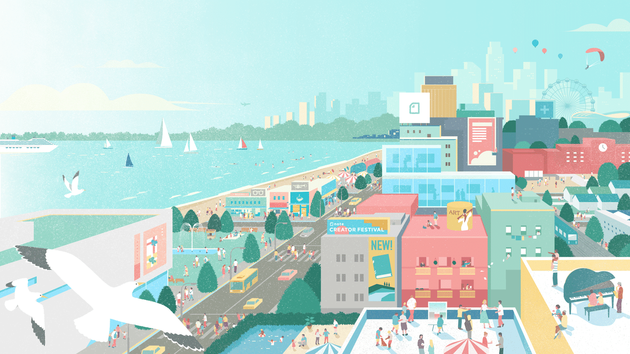 Noteらしさを訴求したい Noteの街 イラスト制作の裏側 Note株式会社 Noteらしさを訴求したい Noteの街 イラスト制作の裏側 Note株式会社