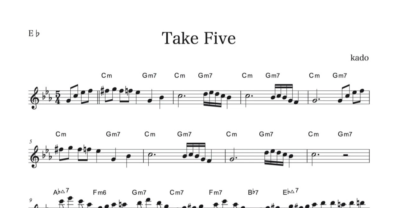 アルトサックス「Take Five」でのソロ例｜加度 克紘
