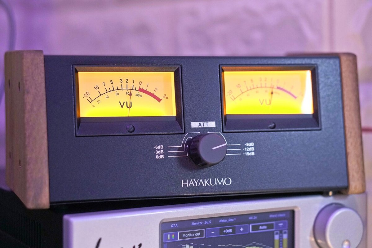 自作ステレオVUメーター171号機（富士計測器 FA-45新品使用） くらい 