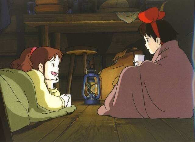 魔女の宅急便　セル画　原画　絵を描くウルスラ 魔女の宅急便』ウルスラが描いた絵のモデルを展示！ | スタジオジブリ