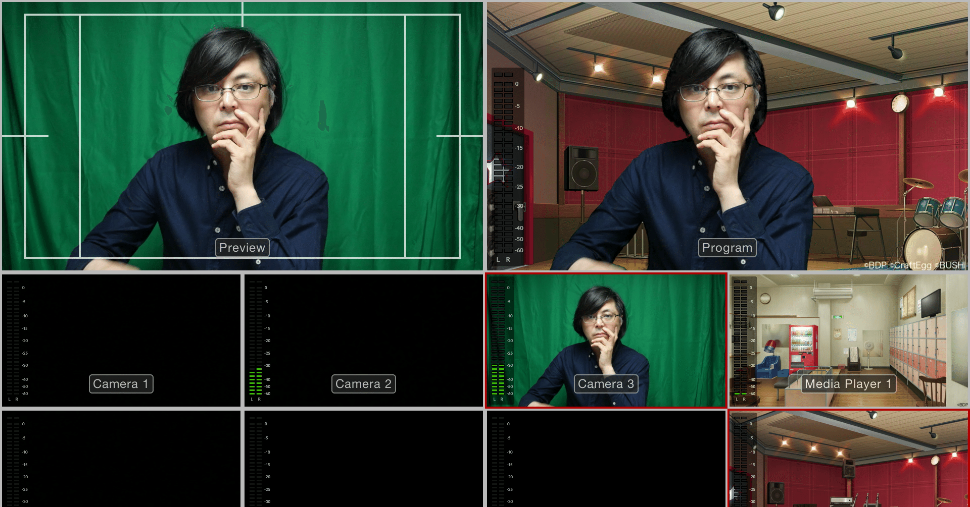 クロマキー合成を使ったバーチャル背景のテスト Ryo Kimura Note