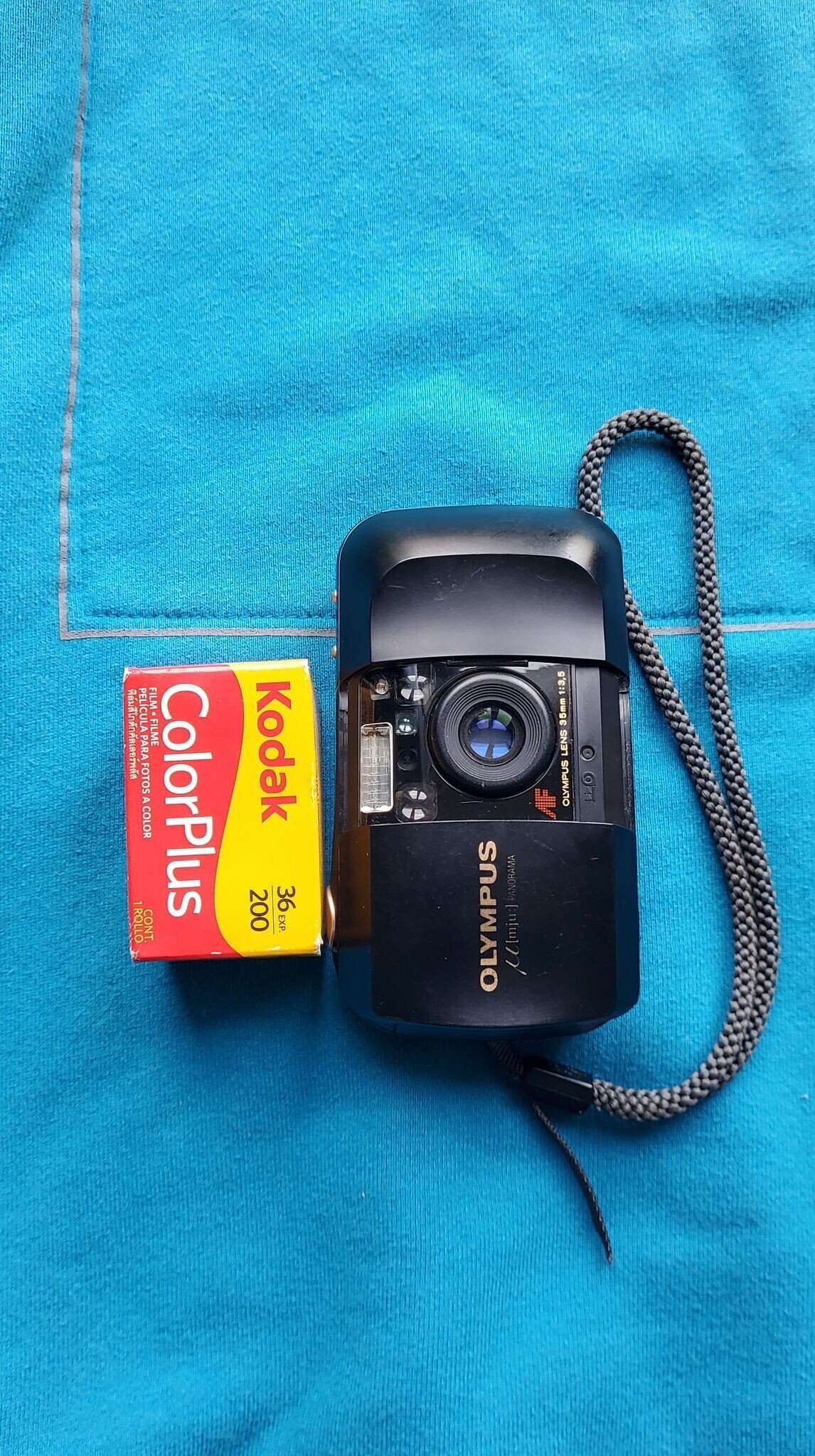 完動品】OLYMPUS μ PANORAMA 単焦点 フィルムカメラ-