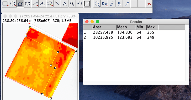 衛星画像上で選択した範囲の面積を計測する Imagej おおさき 農家のit プログラミングdiy Note