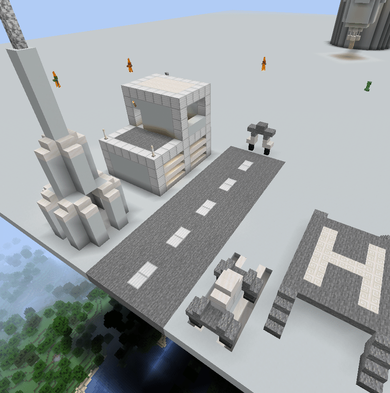 マインクラフト 短編ストーリー 空中都市建設物語 Part2 銀行 Haru Note