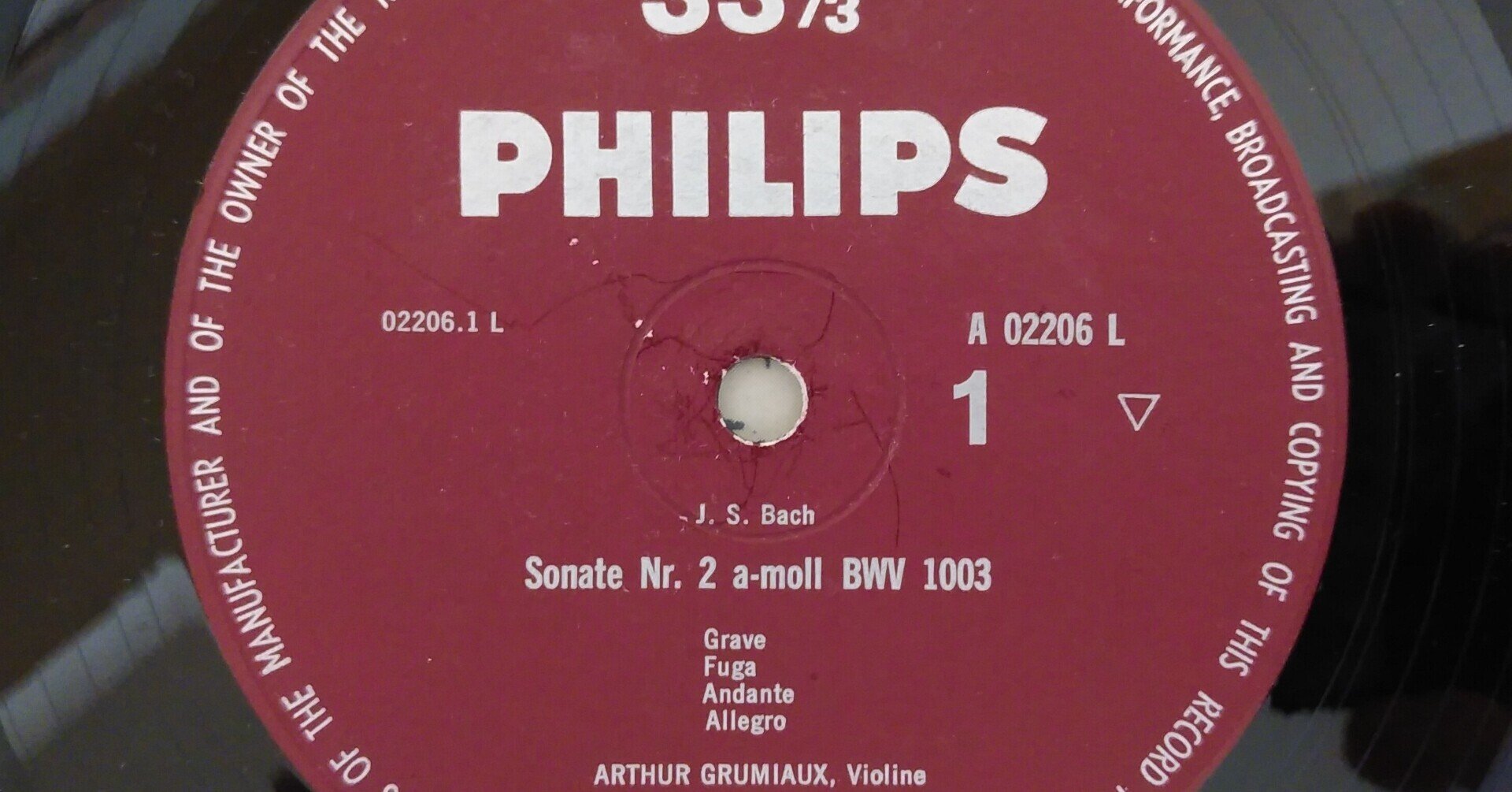 見本盤　フィリップスの神髄　24bit盤　バッハ　無伴奏バイオリン　グリュミオー LP レコード グリュミオーのバッハ/無伴奏ヴァイオリンソナタと