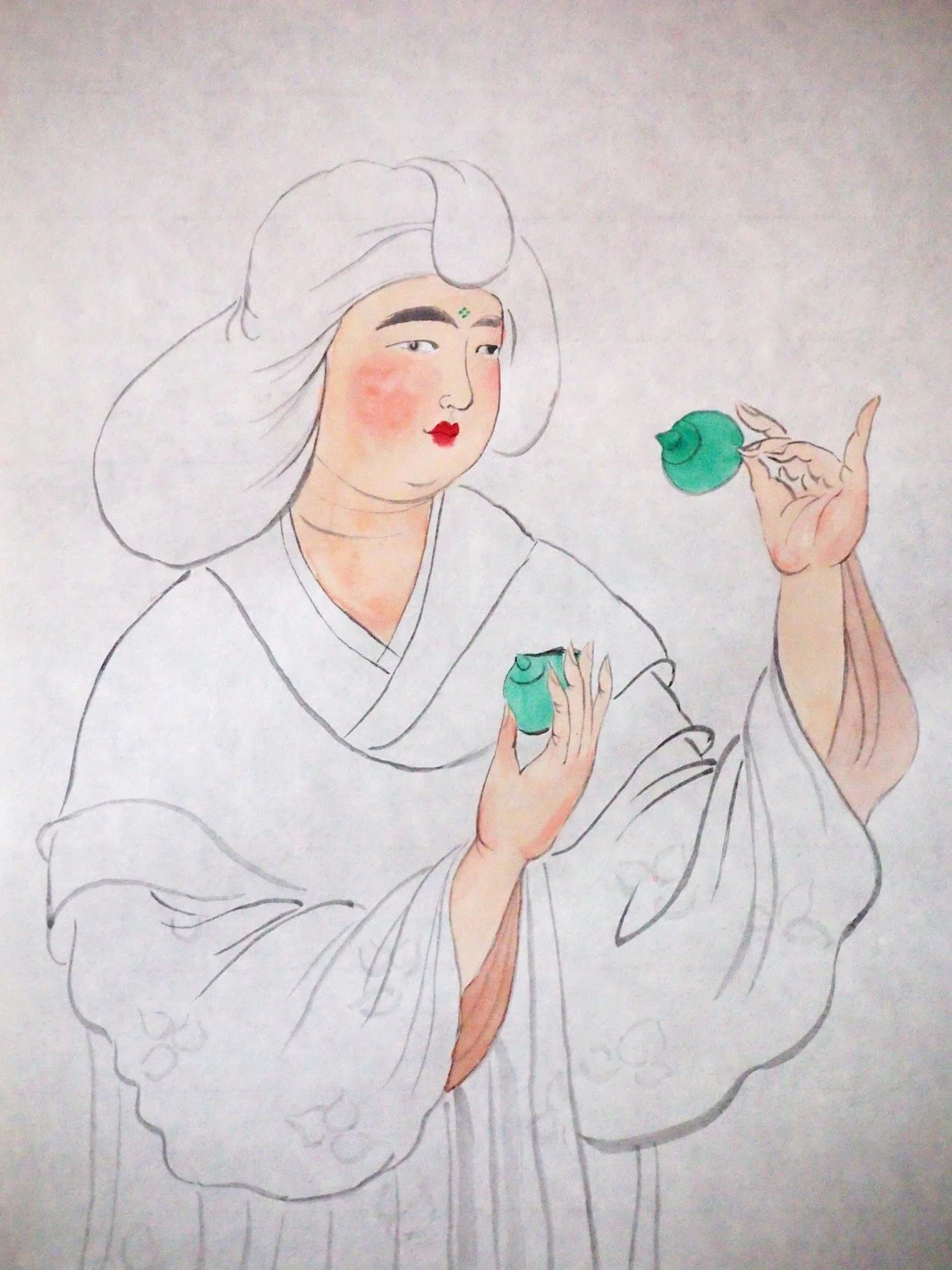 姫屏風 鳥の子 エンジ 物足りな 通天墨