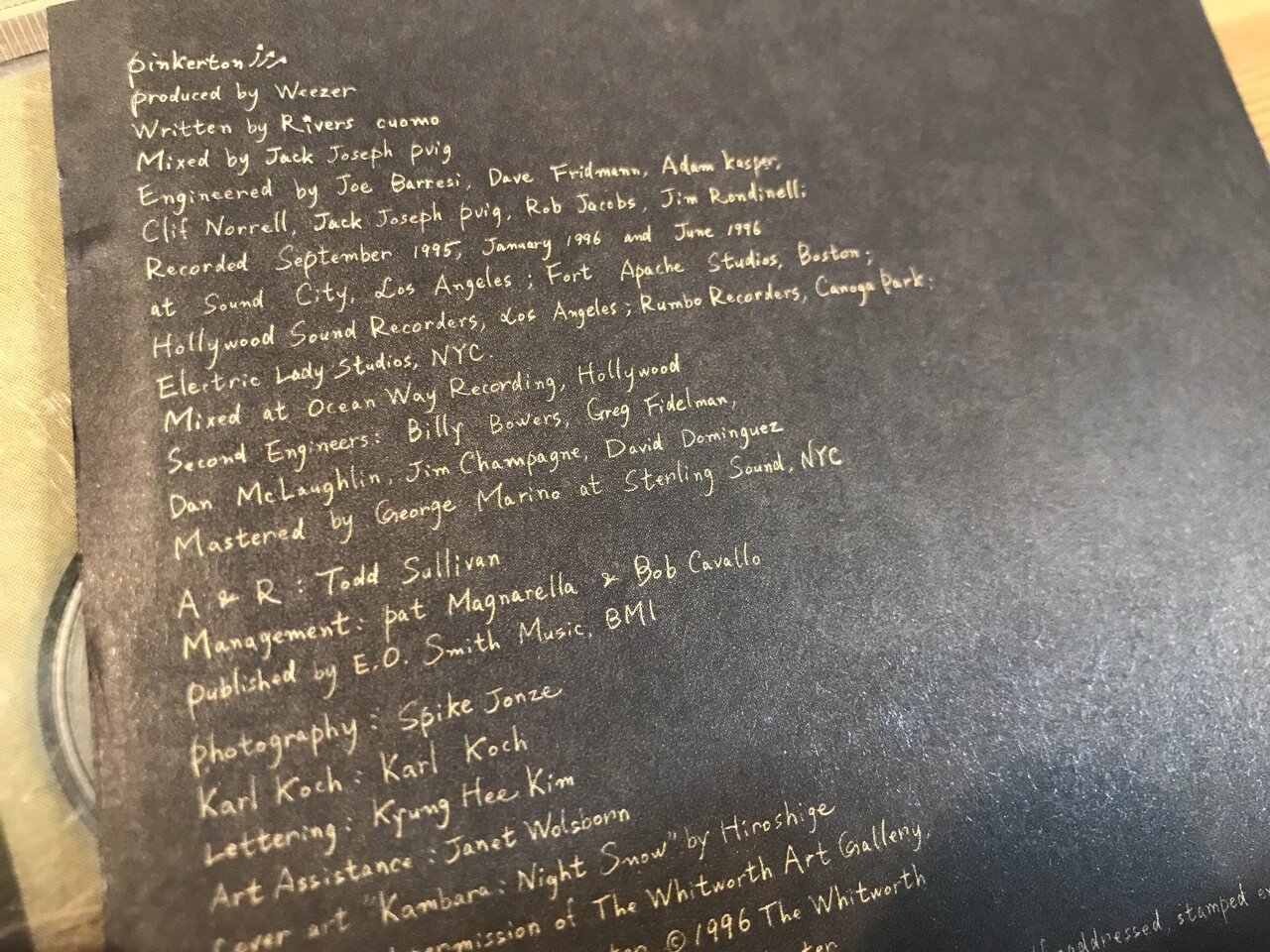 希少 Pinkerton Diaries s Cuomo Weezer ウィーザー『Pinkerton』解説：“蝶々夫人”から影響を受けた傑作