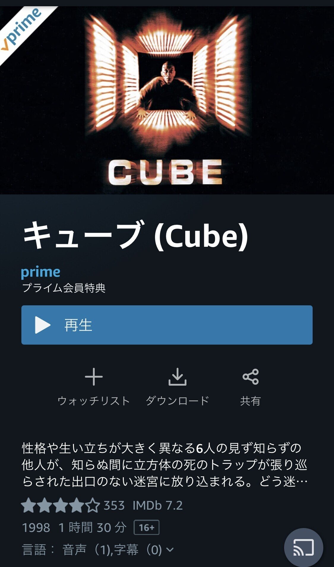 Cubeとかsawとか改めて見ても面白いな とくにcubeは同じセットを使い回して ただただアイデアだけで見せる脱出劇なんで感心してしまいます 見てない人 まさかいないよね ちょっとグロいけど はずれスライム Note